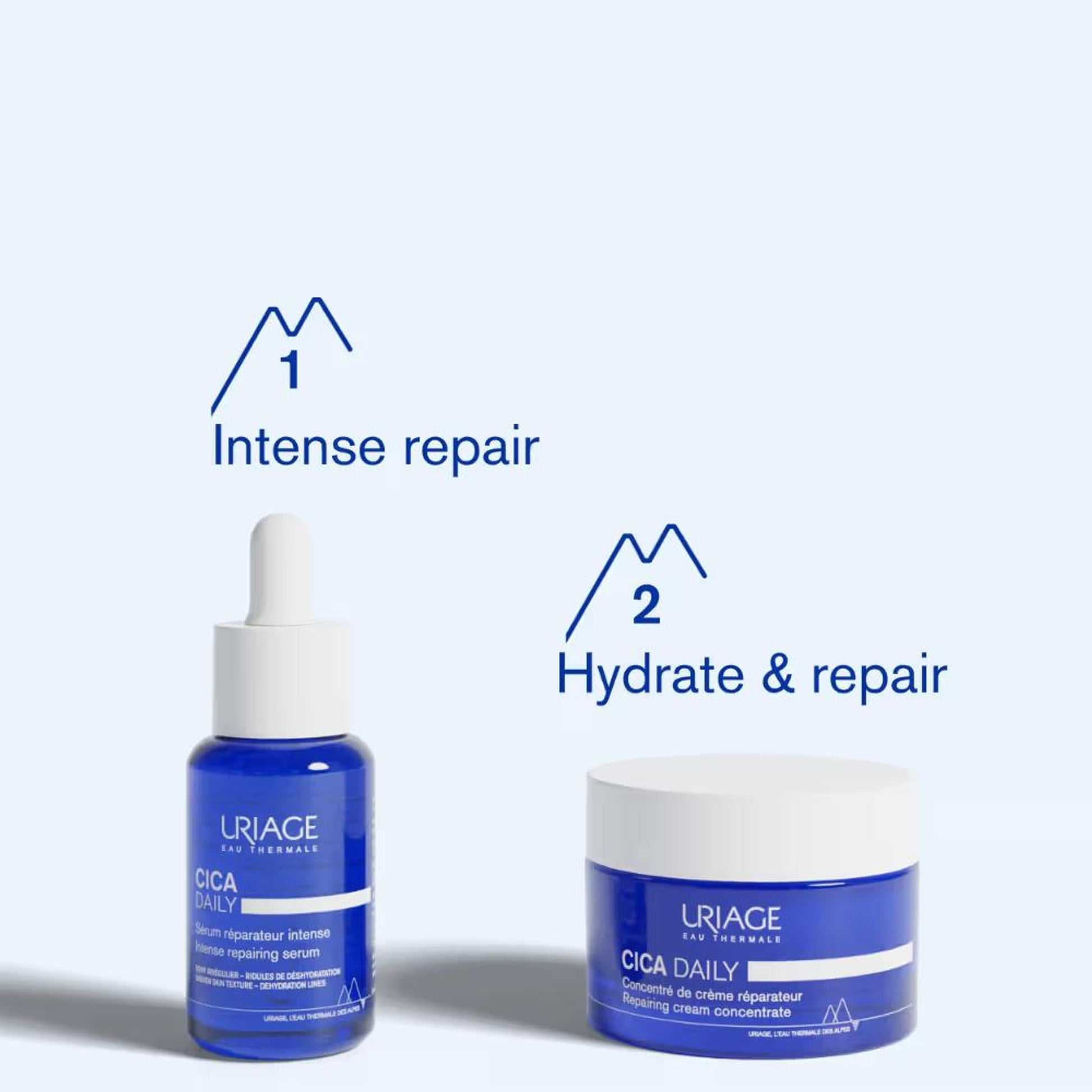 Uriage Cica-Daily Intense Repairing Anti-Pollution Serum 10.5% Thermal Biotic Complex Repairs Skin