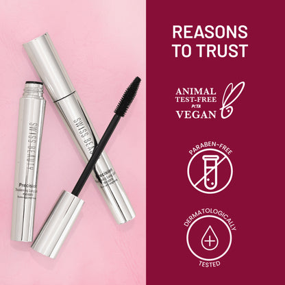 Swiss Beauty Precision Thickening Long Lash Mascara ,Waterproof , Smudge-Proof - Black