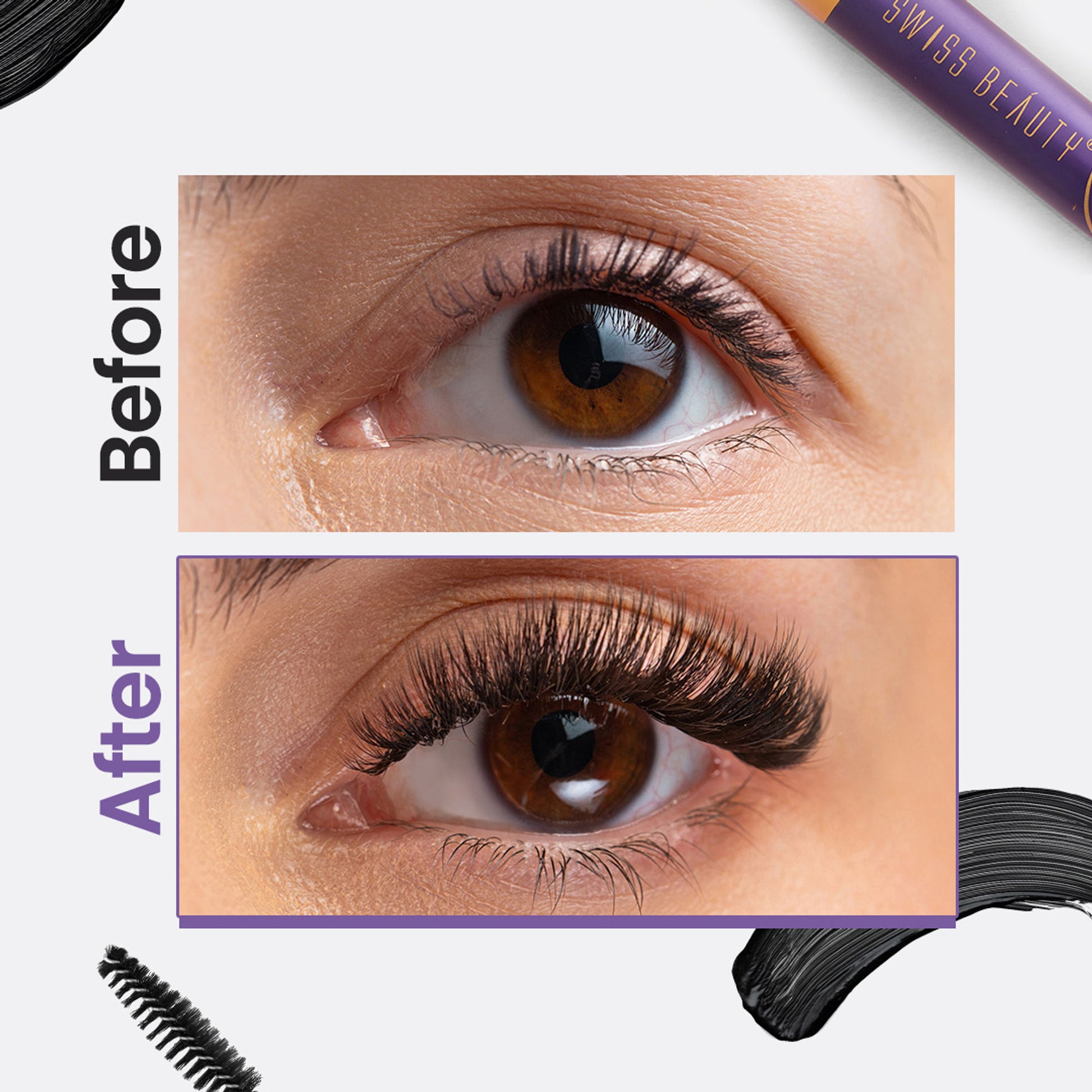 Swiss Beauty Bold Eyes Super Lash Mascara Waterproof - Black