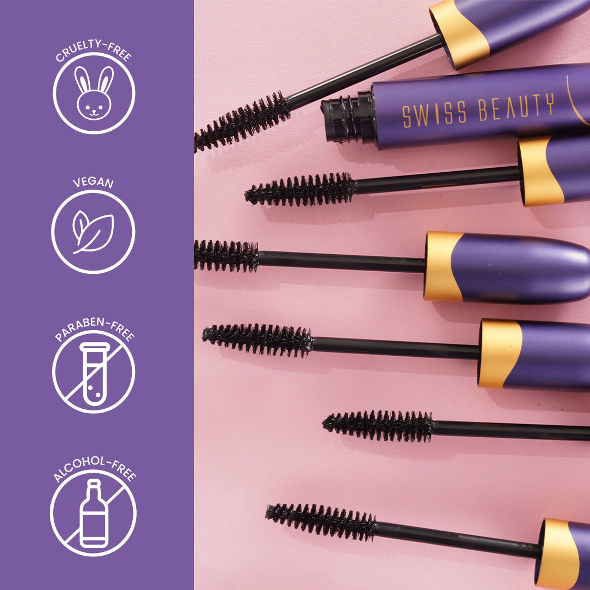 Swiss Beauty Bold Eyes Super Lash Mascara Waterproof - Black