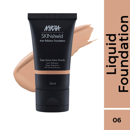 Nykaa Cosmetics SkinShield Anti-Pollution Matte Foundation - Warm Nude 06