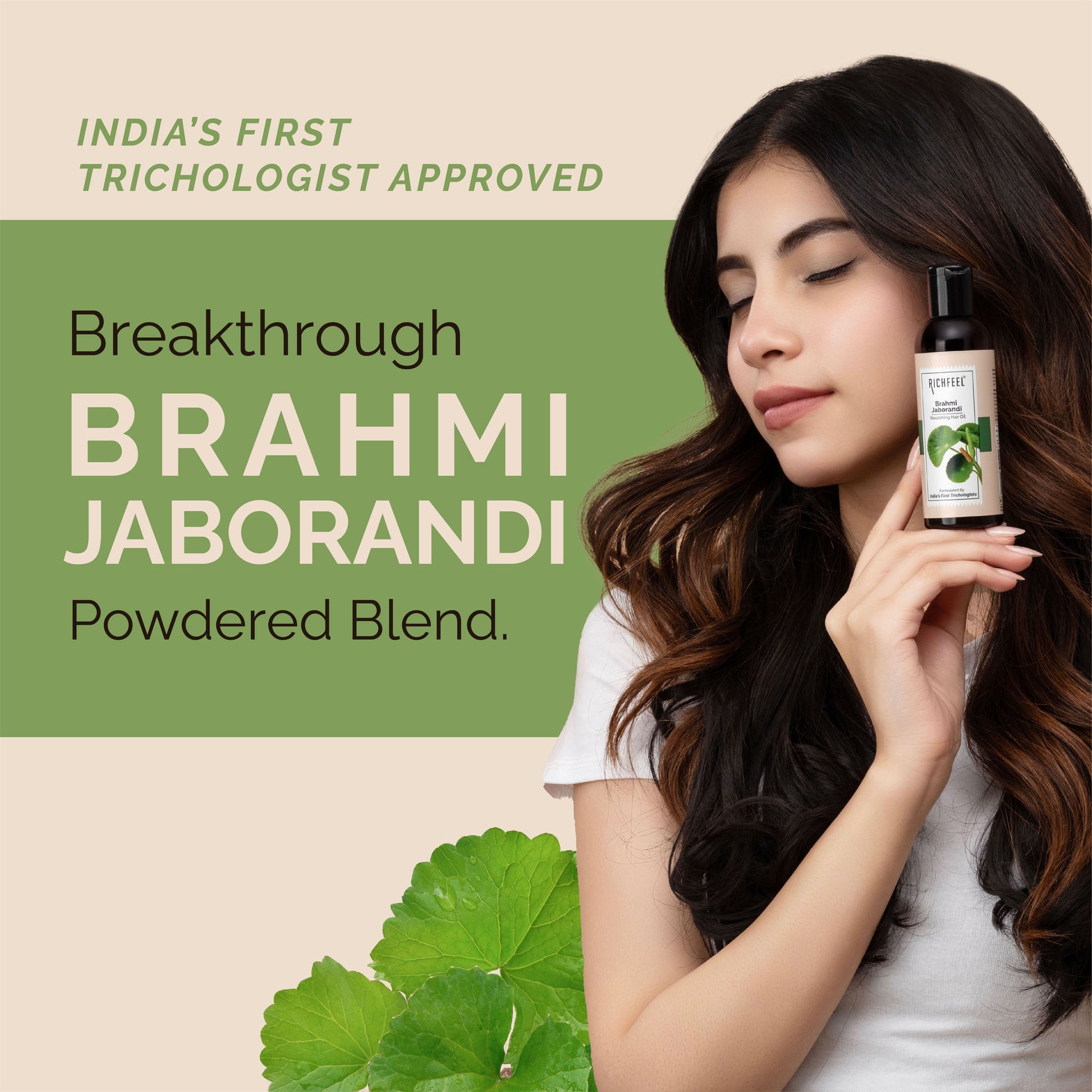 Richfeel Brahmi Jaborandi Hair Oil - Strengthens, Nourishes, Promotes Growth & Soothes Scalp