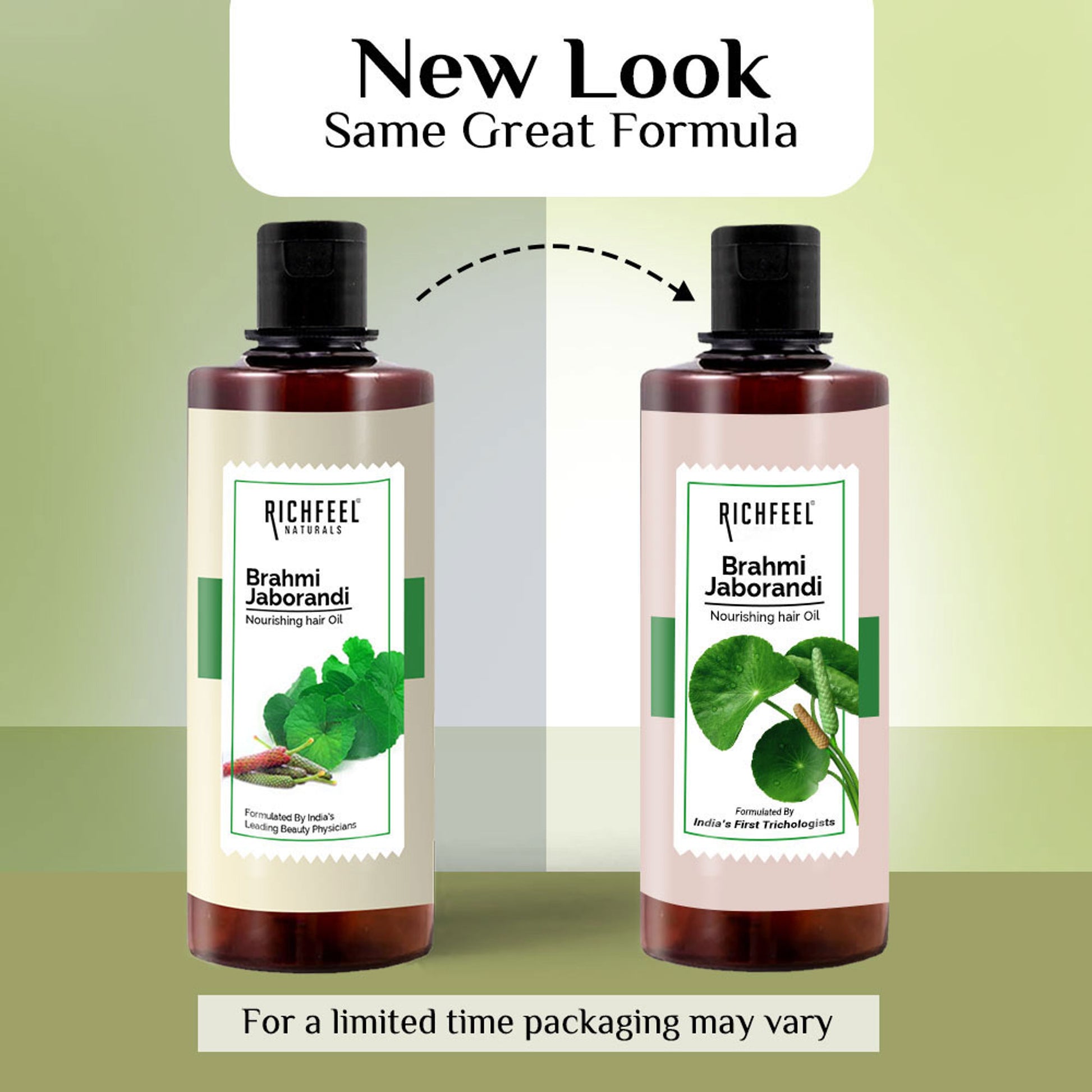 Richfeel Brahmi Jaborandi Hair Oil - Strengthens, Nourishes, Promotes Growth & Soothes Scalp