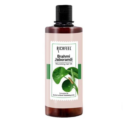Richfeel Brahmi Jaborandi Hair Oil - Strengthens, Nourishes, Promotes Growth & Soothes Scalp