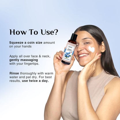 Richfeel Gentle Face Cleanser for Dry to Normal, Sensitive Skin - Hydrating, Removes Dirt & Makeup