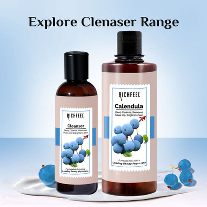 Richfeel Gentle Face Cleanser for Dry to Normal, Sensitive Skin - Hydrating, Removes Dirt & Makeup