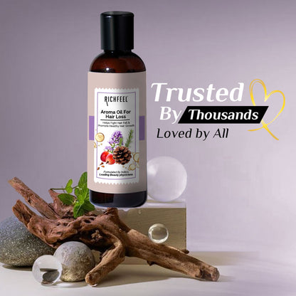 Richfeel Hair Loss Oil with Rosemary, Lavender & Grapeseed for Fall Control & Growth
