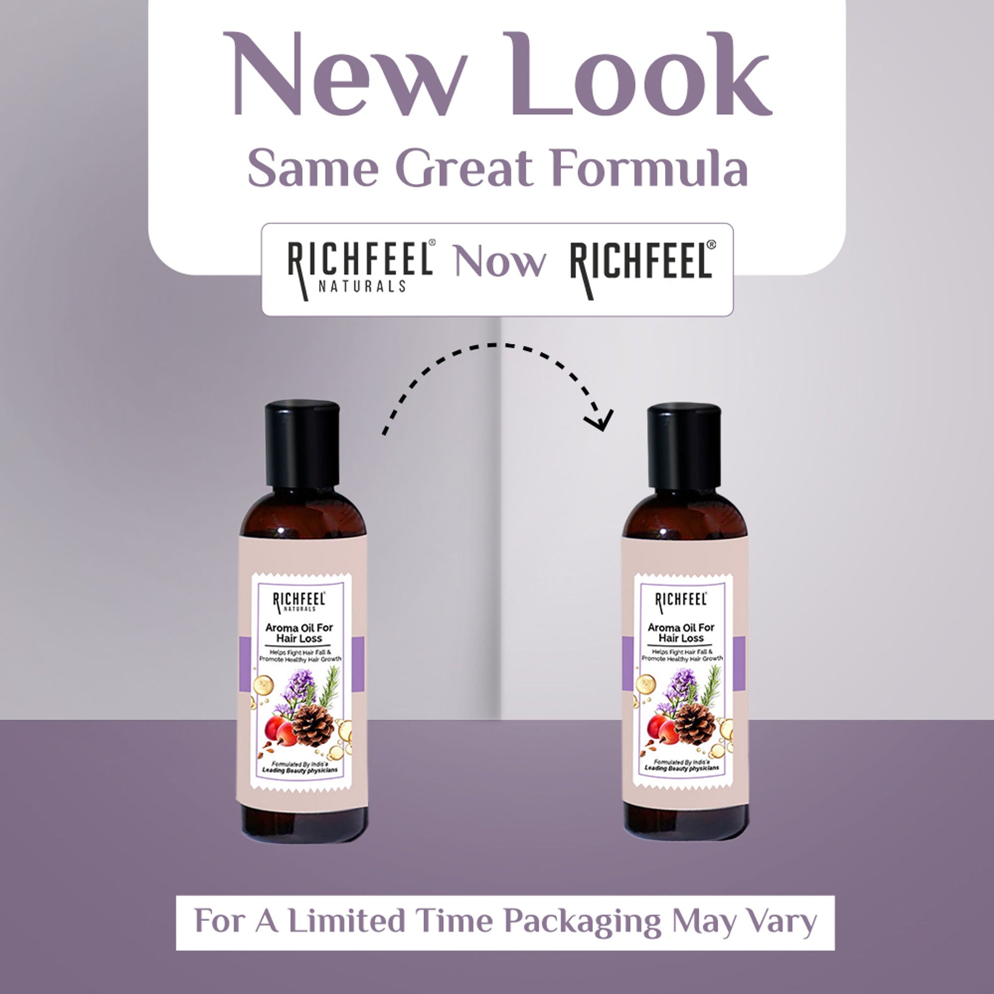 Richfeel Hair Loss Oil with Rosemary, Lavender & Grapeseed for Fall Control & Growth