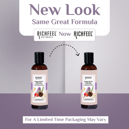 Richfeel Hair Loss Oil with Rosemary, Lavender & Grapeseed for Fall Control & Growth