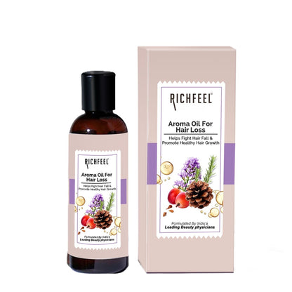 Richfeel Hair Loss Oil with Rosemary, Lavender & Grapeseed for Fall Control & Growth