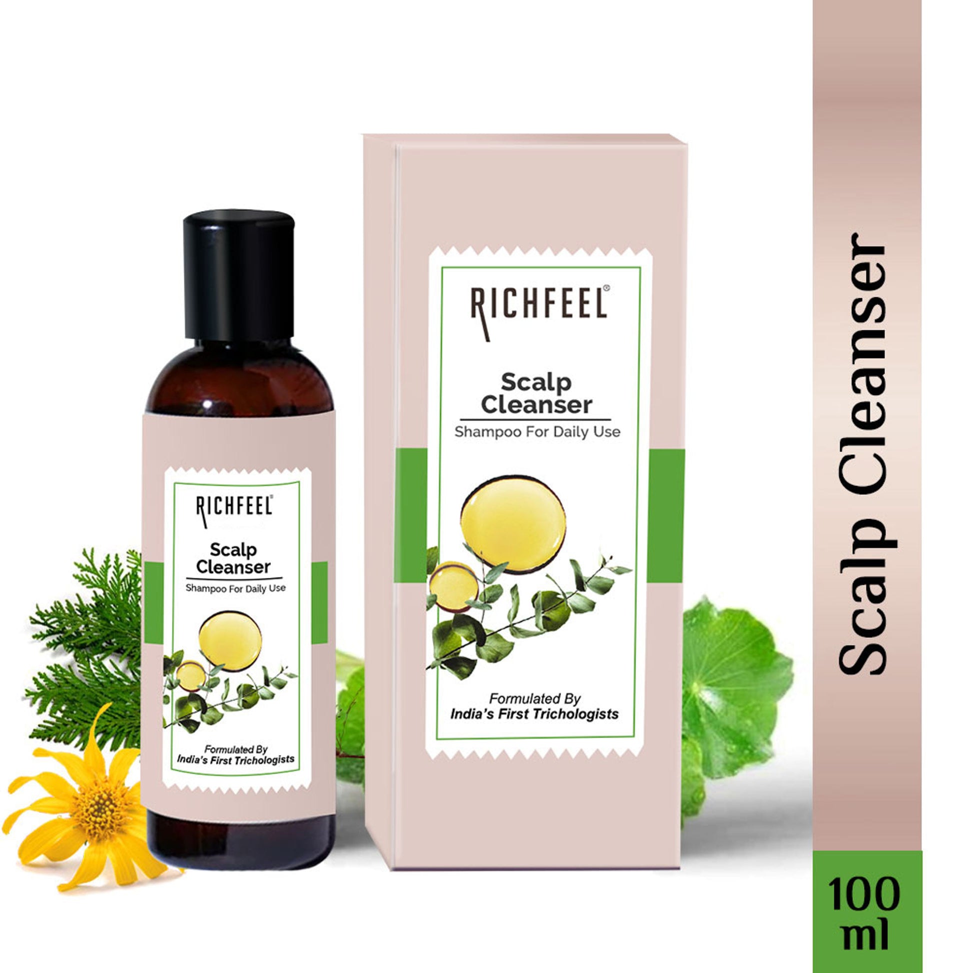 Richfeel Scalp Cleanser - Dandruff Control, Hair Fall Reduction, Soothes Irritation , Sulphate-Free