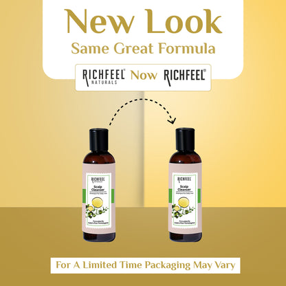 Richfeel Scalp Cleanser - Dandruff Control, Hair Fall Reduction, Soothes Irritation , Sulphate-Free