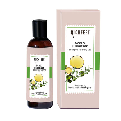 Richfeel Scalp Cleanser - Dandruff Control, Hair Fall Reduction, Soothes Irritation , Sulphate-Free