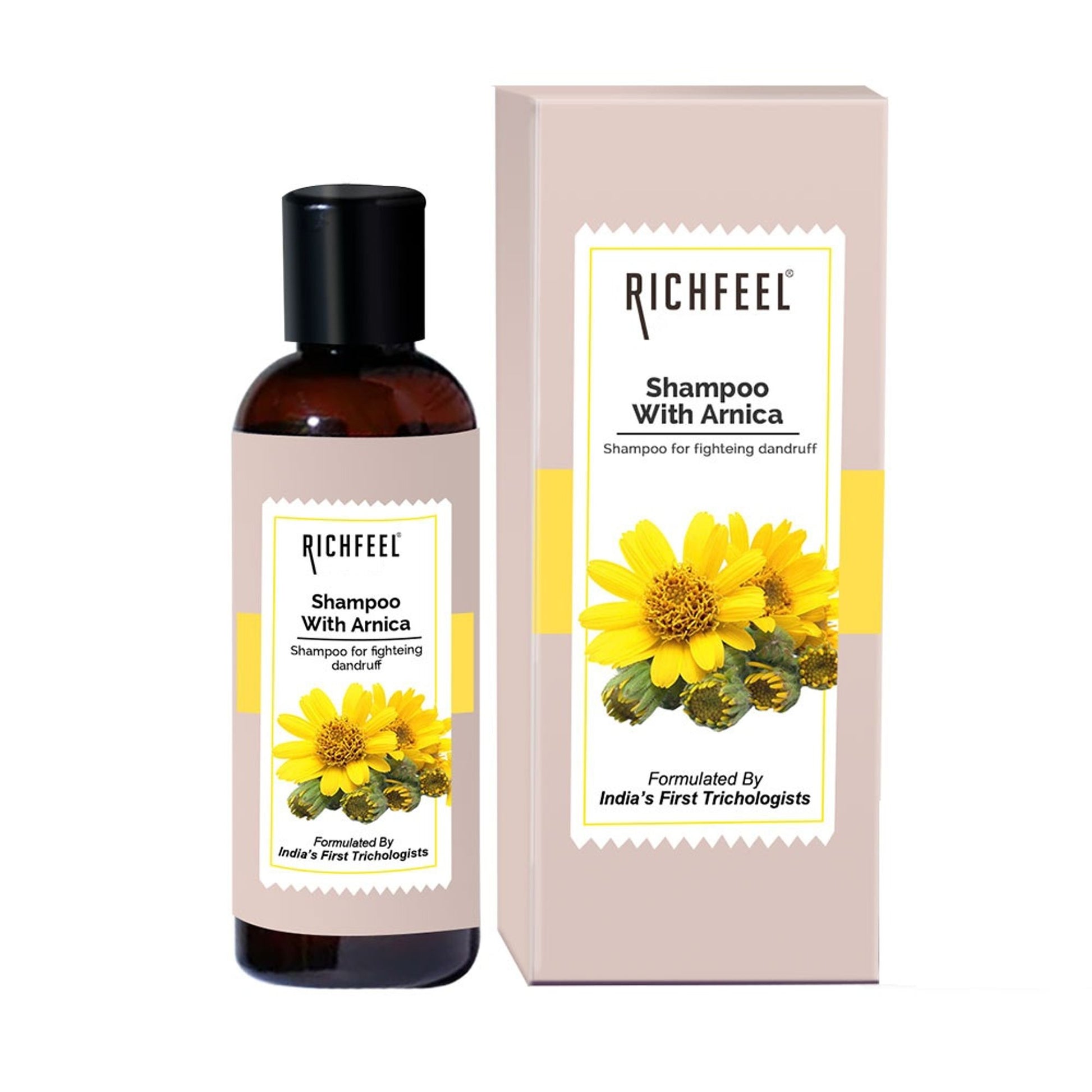 Richfeel Arnica Anti-Dandruff Shampoo - Clears Flakes, Relieves Oil, Soothes Itching