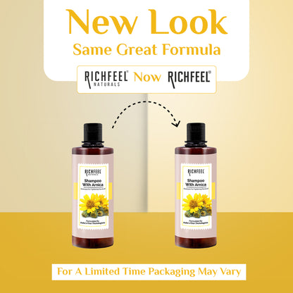 Richfeel Arnica Anti-Dandruff Shampoo - Clears Flakes, Relieves Oil, Soothes Itching
