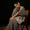 Indyancart IE V Neck Floral Embroidered Thread Work Kurta with Sharara & Dupatta