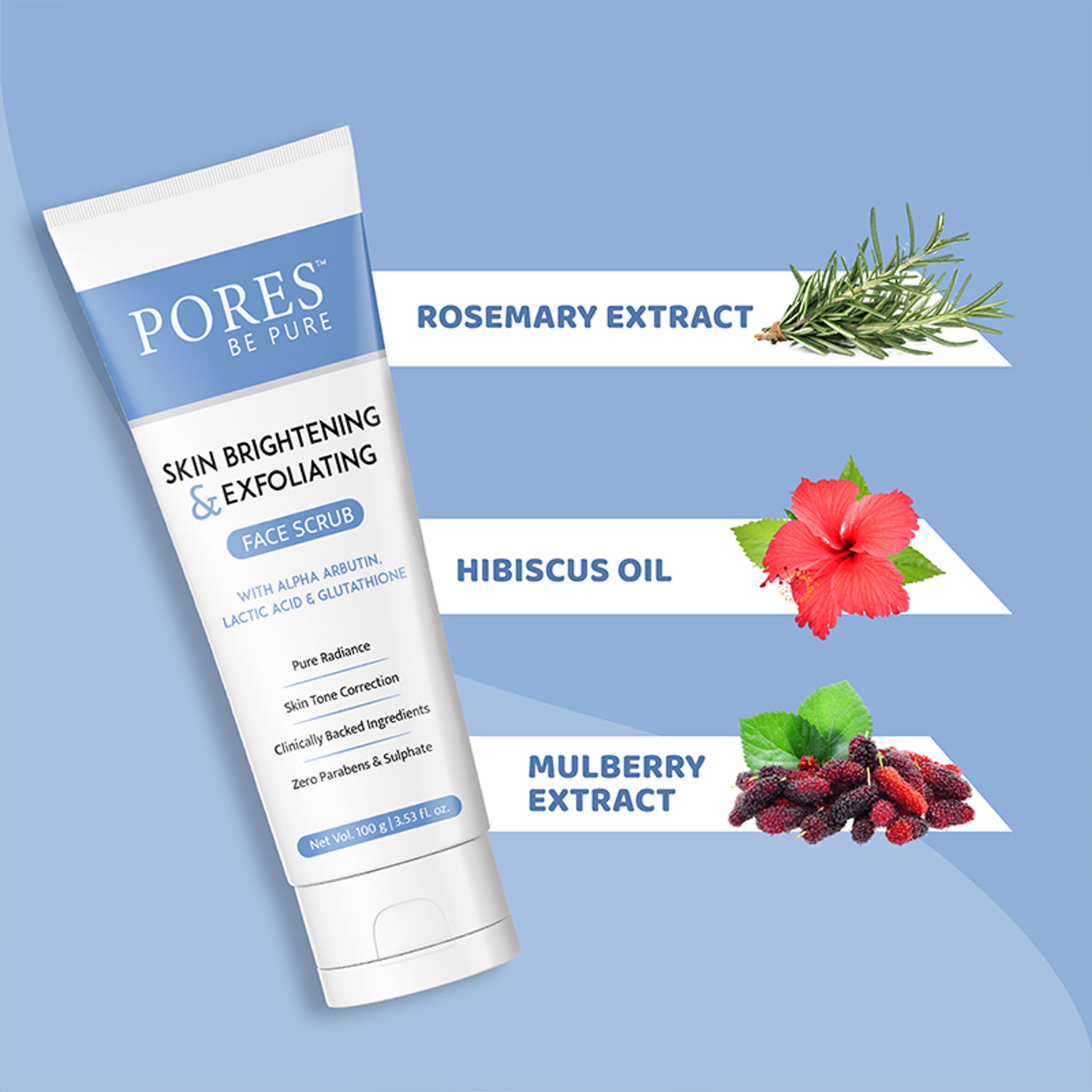 Pores Be Pure Skin Brightening & Exfoliating Face Scrub