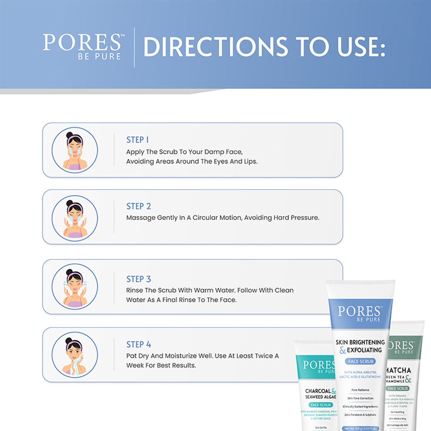 Pores Be Pure Skin Brightening & Exfoliating Face Scrub