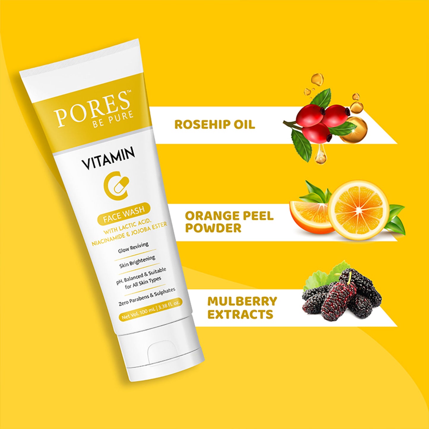 Pores Be Pure Vitamin C Face Wash For Dark Spot