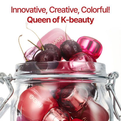 fwee 3D Voluming Tint in shade 01 Sweetie Dew, showing the product bottle with its sleek design and vibrant label.