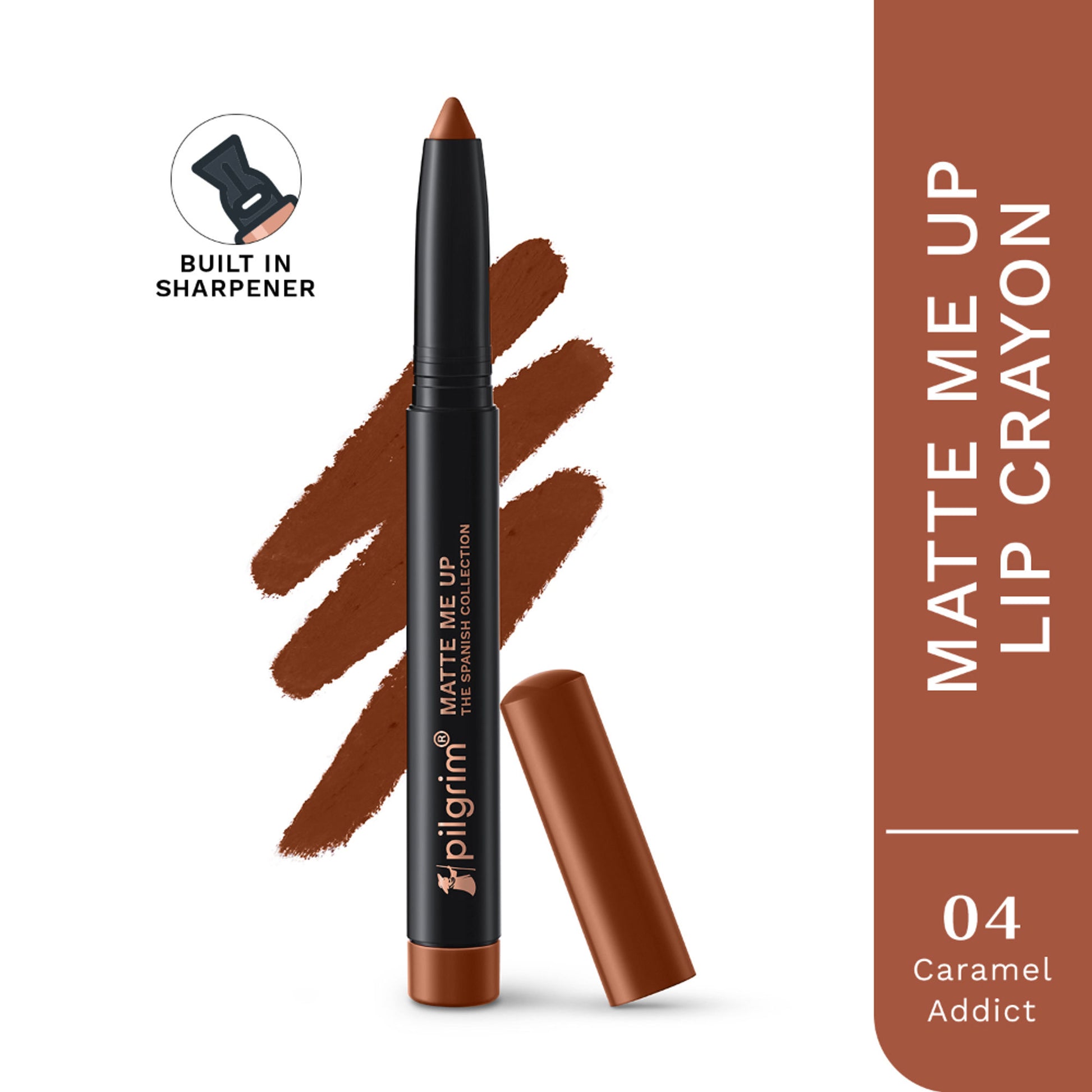 Pilgrim The Spanish Collection Matte Me Up Lip Crayon - 04 Caramel Addict