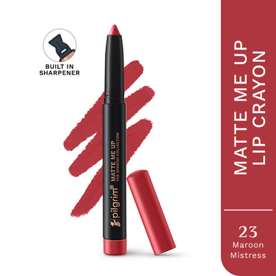 Pilgrim The Spanish Collection Matte Me Up Lip Crayon - 23 Maroon Mistress