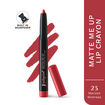 Pilgrim The Spanish Collection Matte Me Up Lip Crayon - 23 Maroon Mistress