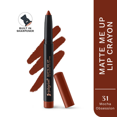 Pilgrim The Spanish Collection Matte Me Up Lip Crayon - 31 Mocha Obsession