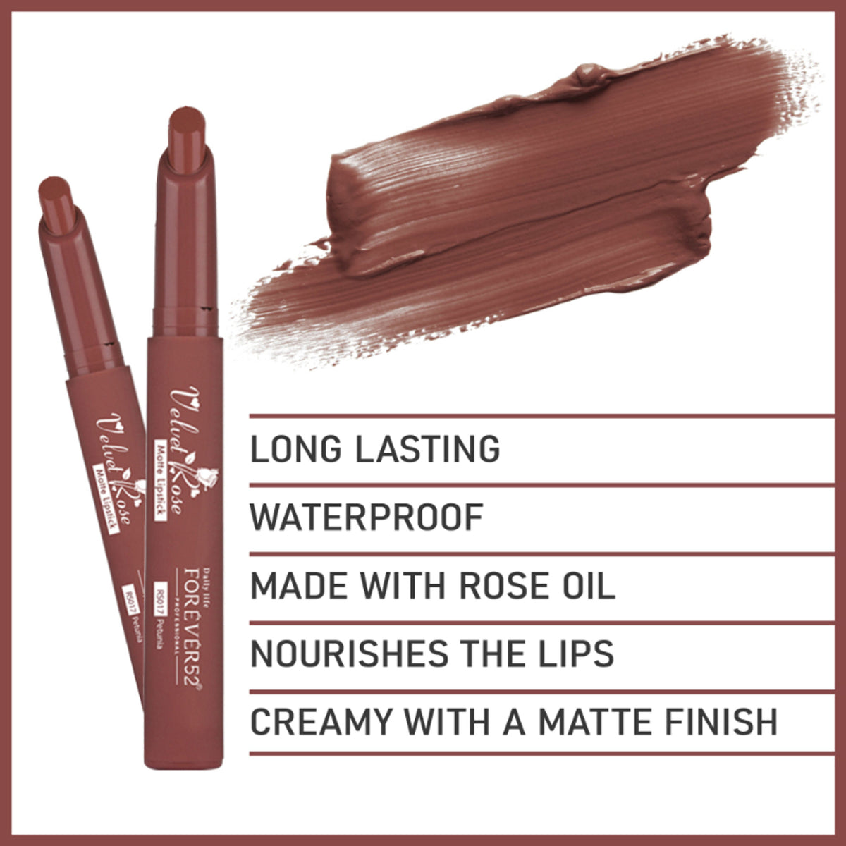 Daily Life Forever52 Velvet Rose Matte Lipstick - Petunia