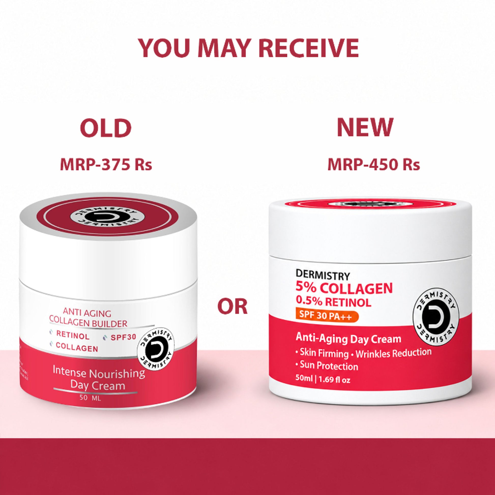 DERMISTRY Anti Ageing Collagen Retinol SPF 30 Moisturizer Day Face Cream For Aging Wrinkles Repair