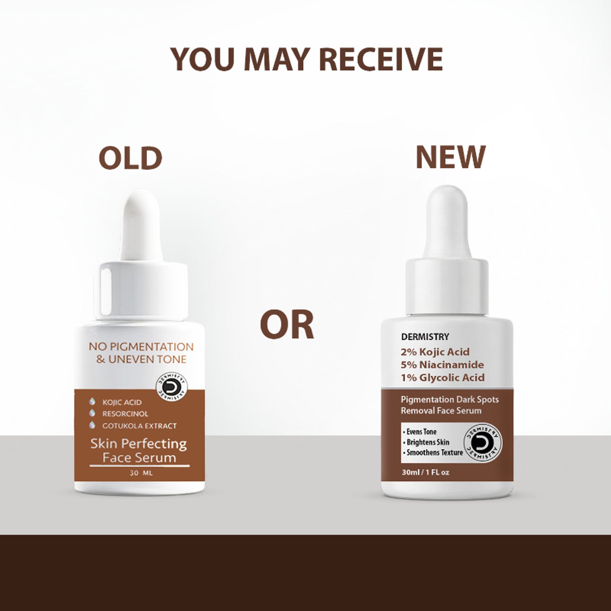 DERMISTRY 2% Kojic Acid Face Serum Pigmentation Dark Spots Removal Whitening Glowing Skin Fairness