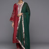 Dhiyona VA Women'sFloral Embroidered Regular Kurta with Trousers & Dupatta