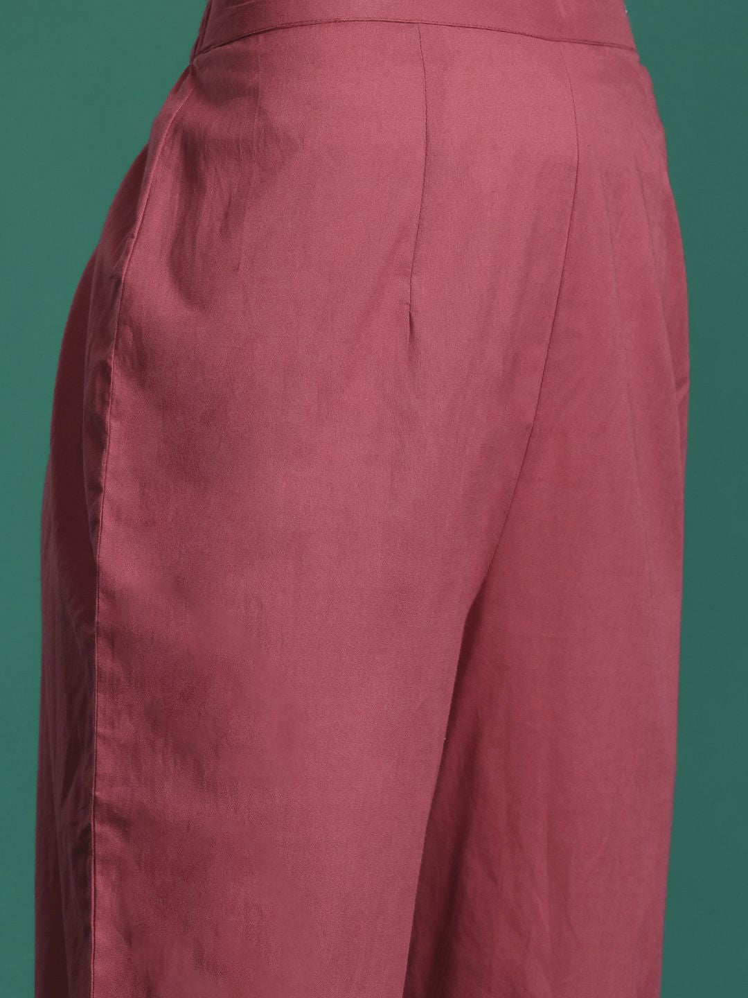 Indyancart IE Floral Printed Empire Pure Cotton Kurta with Trousers & With Dupatta