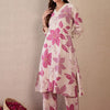 Dhiyona IE Women Floral Printed Regular Pure Cotton Kurta with Palazzos