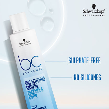 Schwarzkopf Professional Bonacure Root Activating Shampoo For Thinning Hair| Biotin & Guarana