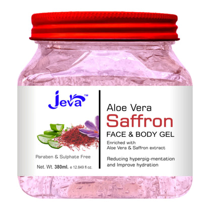Jeva Aloe Vera Gel with Saffron - Hydrating, Brightening & Skin Revitalizing Care