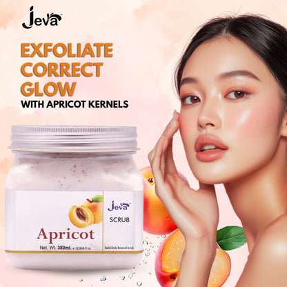 Jeva Apricot Body Scrub - Exfoliating & Dark Spot Reducing Gel for Radiant Skin