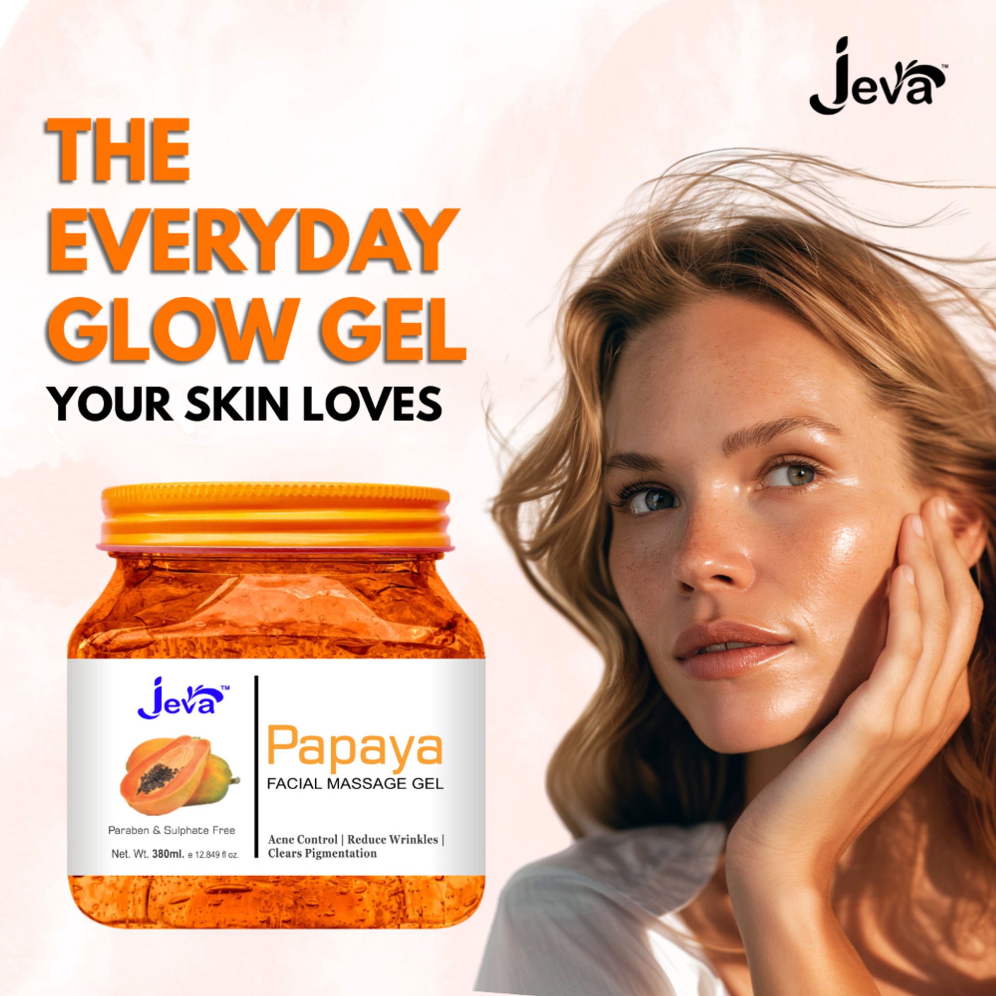 Jeva Papaya Gel Acne Control Reduces Wrinkles and Clears Pigmentation