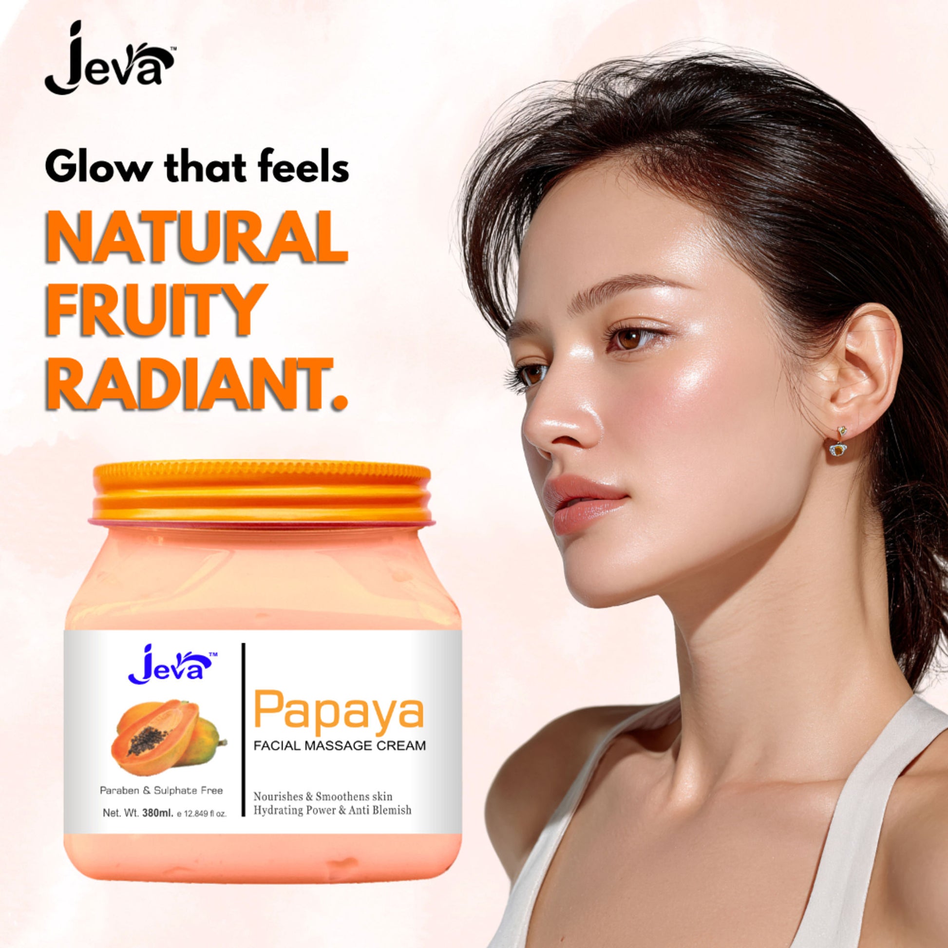 Jeva Papaya Nourishing and Smoothing Cream for Soft, Hydrated and Radiant Skin