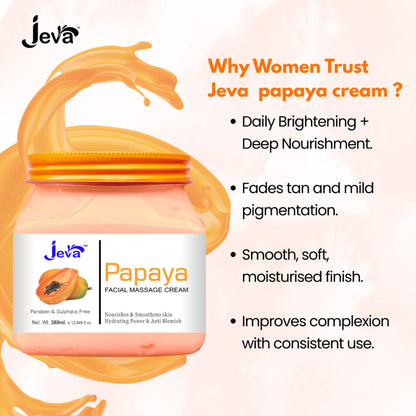Jeva Papaya Nourishing and Smoothing Cream for Soft, Hydrated and Radiant Skin