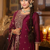 Dhiyona IE Embroidered Gotta Patti Work Round Neck Kurta With Trousers & Dupatta