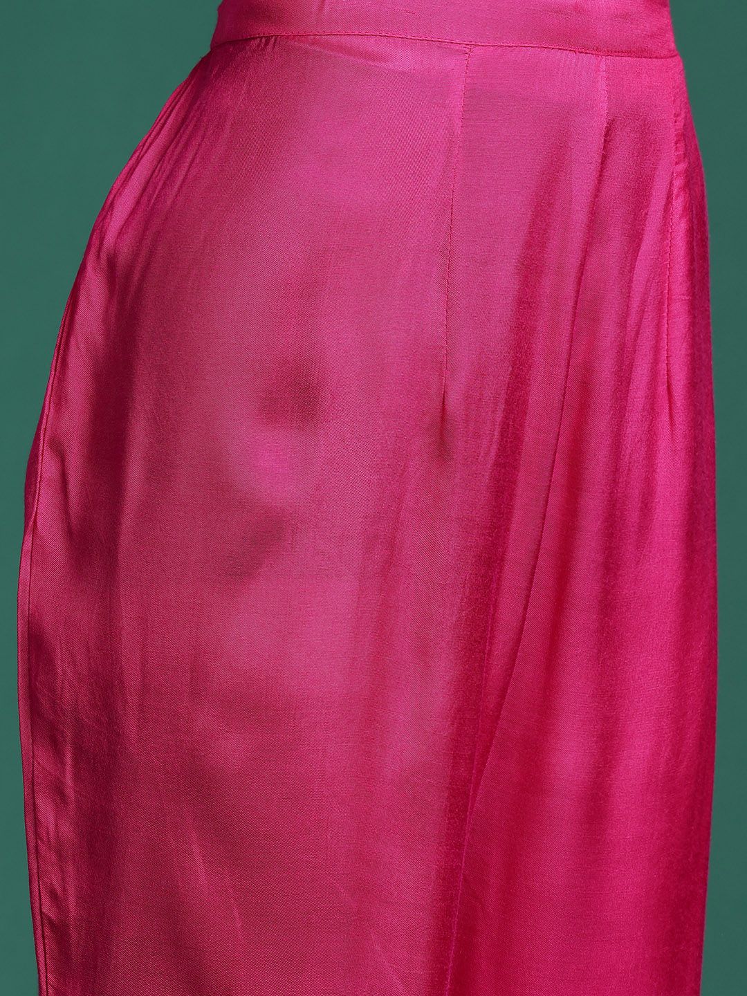 Indyancart IE Leheriya Printed Zari Kurta With Trousers & Dupatta