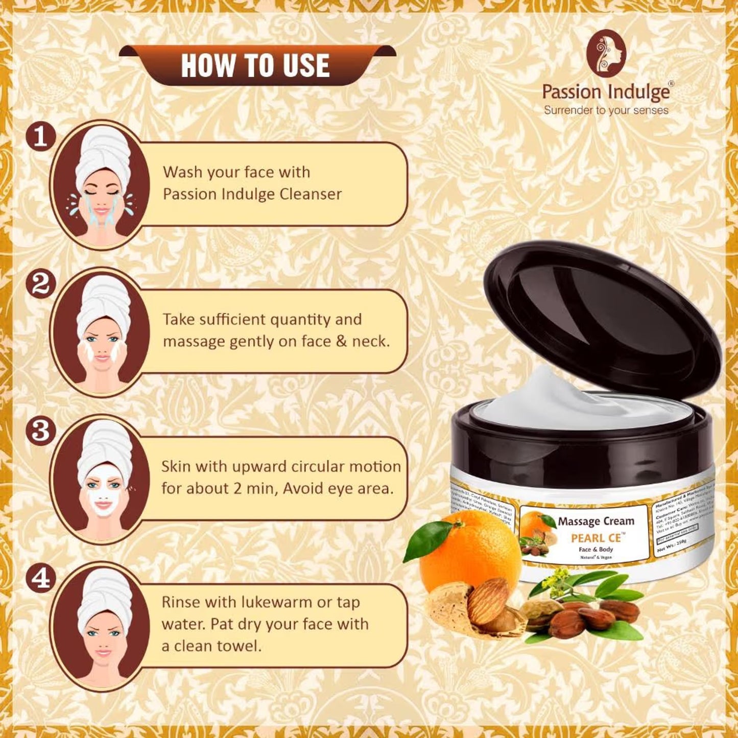 Passion Indulge Orange Massage Cream For Face & Body