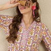 Dhiyona IE Women Floral Printed Regular Pure Cotton Kurta with Trousers