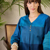 Dhiyona IE Women Colourblocked V-Neck A-Line Kurta with Trouser