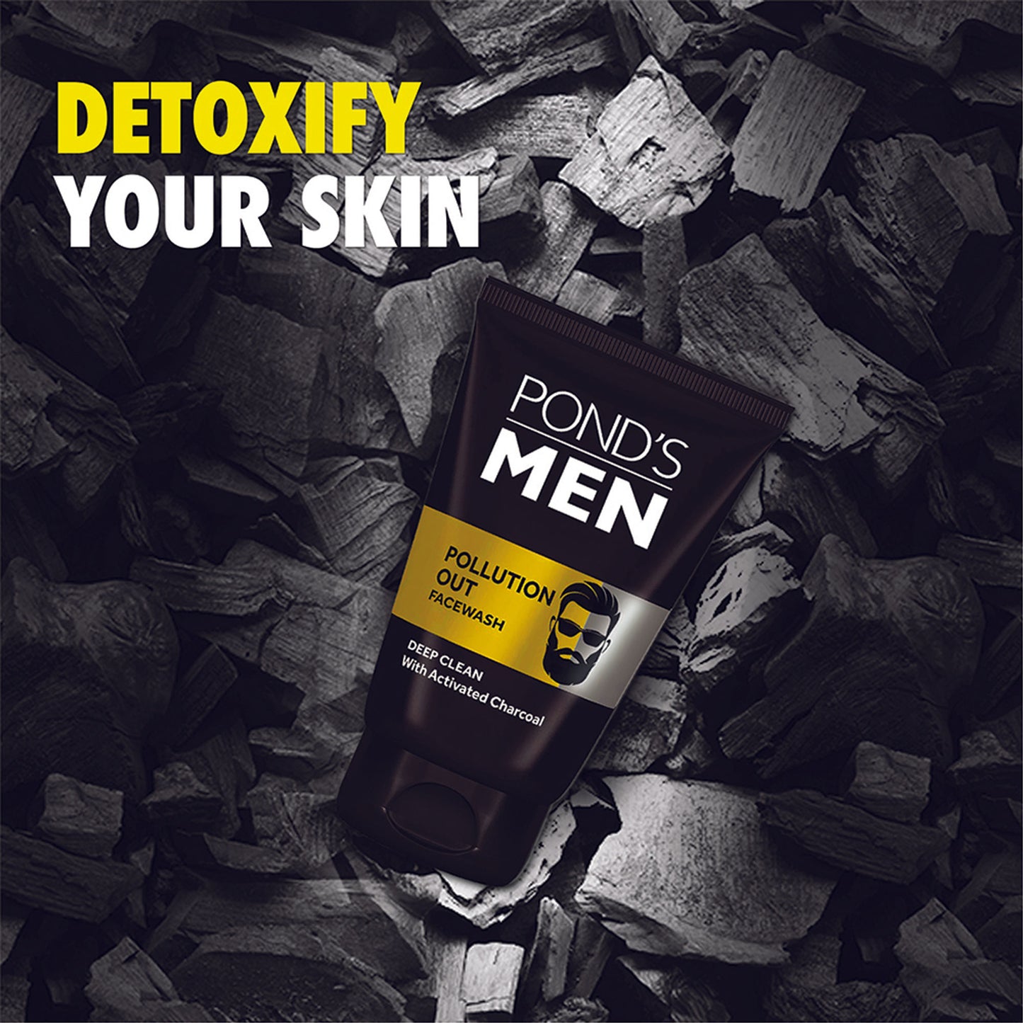 Ponds Men Pollution Out Activated Charcoal Deep Clean Face Wash