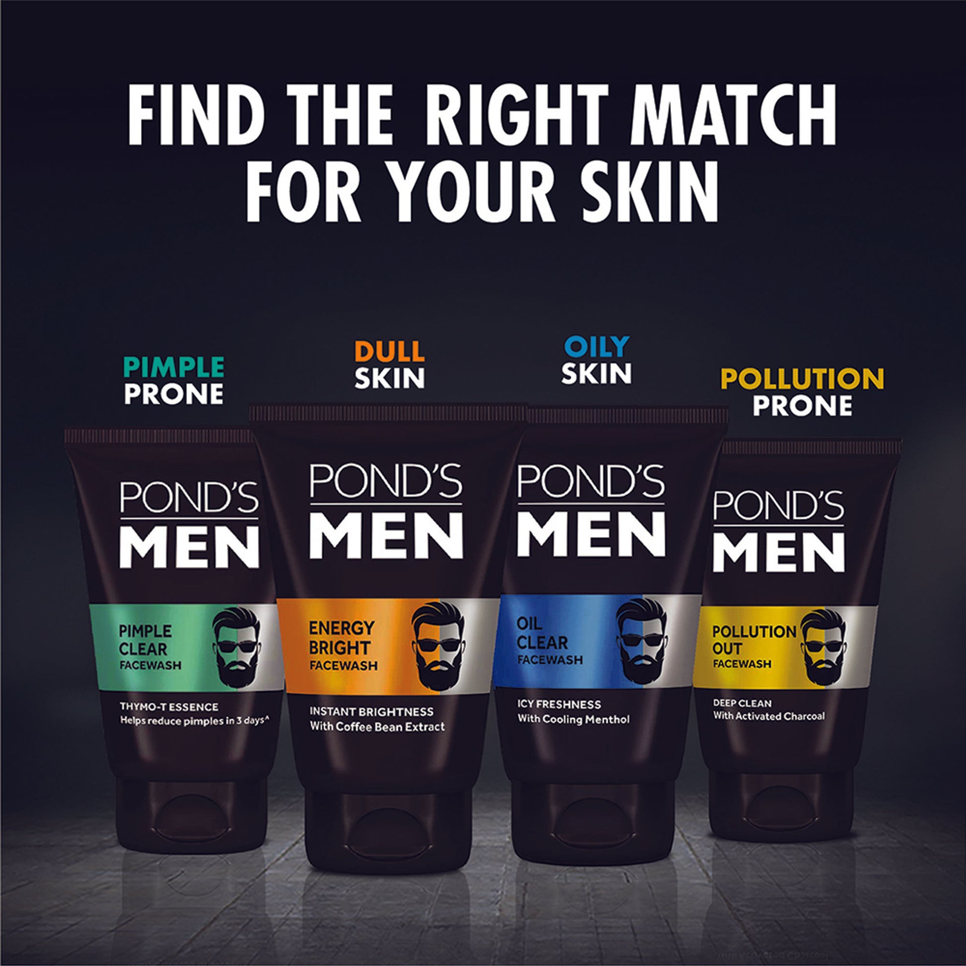 Ponds Men Pollution Out Activated Charcoal Deep Clean Face Wash