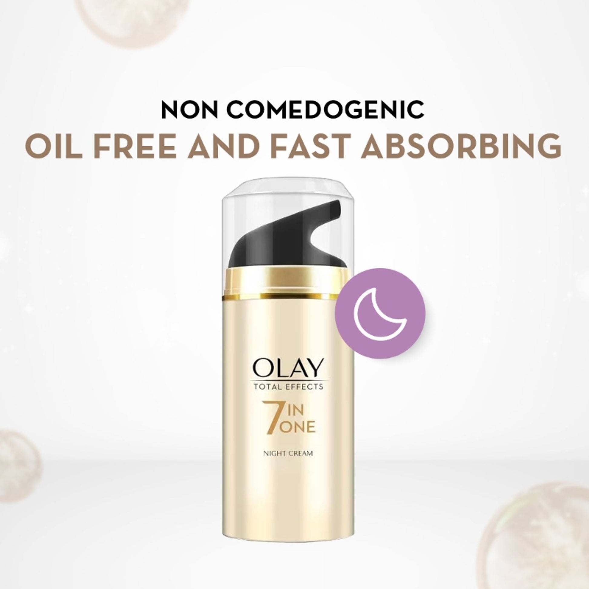 Olay Total Effects Night Cream, Fights 7 Signs Of Ageing With Niacinamide And Green Tea Extracts