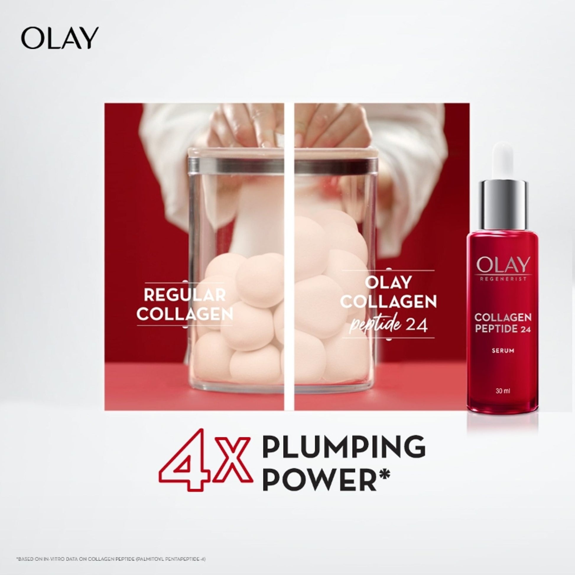 Olay Collagen Peptide Face Serum, Smooth & Plump Skin With Collagen & Niacinamide, Sulphate Free