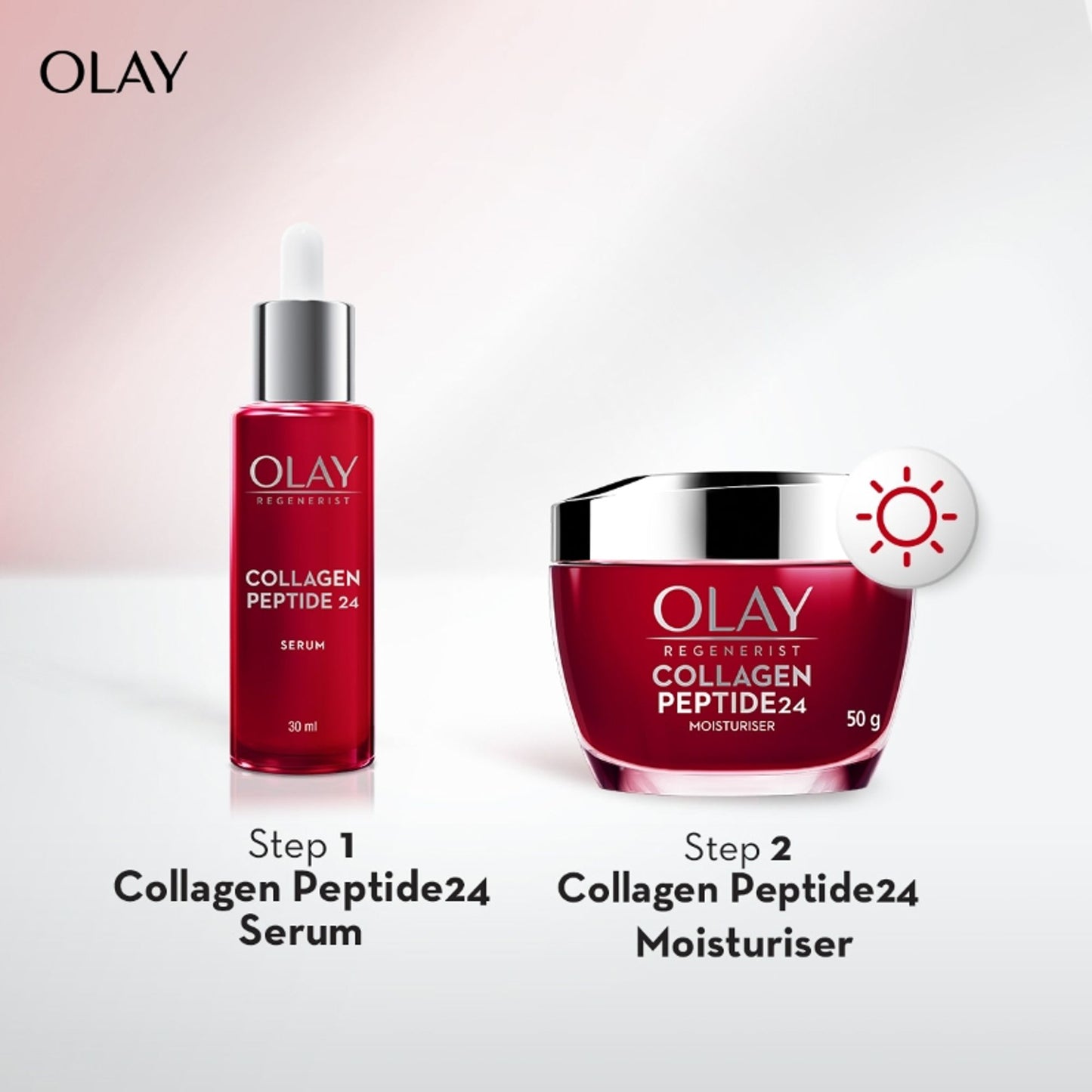 Olay Collagen Peptide Face Serum, Smooth & Plump Skin With Collagen & Niacinamide, Sulphate Free